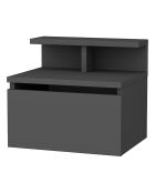 Table de chevet Alice anthracite - 39.8x31.9x35 cm
