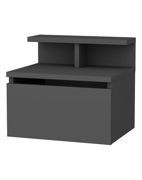 Table de chevet Alice anthracite - 39.8x31.9x35 cm