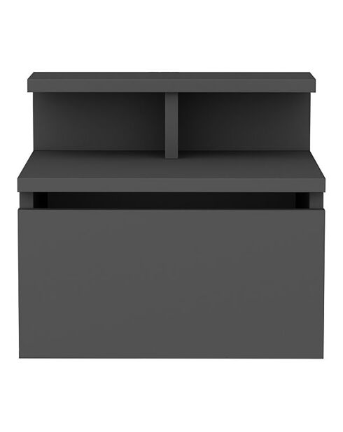 Table de chevet Alice anthracite - 39.8x31.9x35 cm