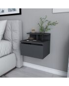 Table de chevet Alice anthracite - 39.8x31.9x35 cm