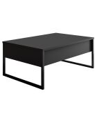Table basse Luxe anthracite/noir - 90x60x40 cm