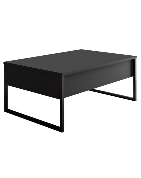 Table basse Luxe anthracite/noir - 90x60x40 cm