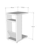 Table d'appoint Filinta pin - 30x63x40 cm