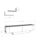 Meuble TV Matera blanc - 150x41.6x31.5 cm