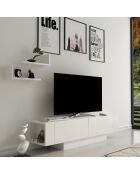 Meuble TV Matera blanc - 150x41.6x31.5 cm