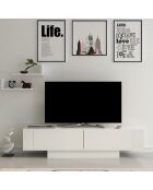 Meuble TV Matera blanc - 150x41.6x31.5 cm