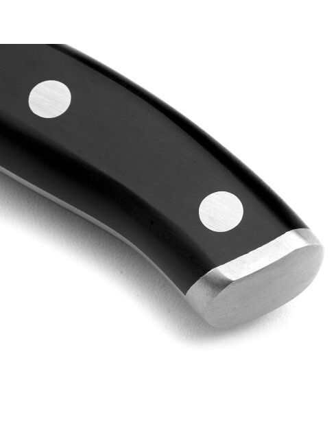 Gehämmertes Kochmesser mit Klingenschutz Carbon schwarz - 35x4x5 cm