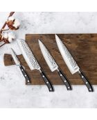 3 Couteaux de cuisine Carbon noirs