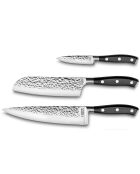 3 Couteaux de cuisine Carbon noirs