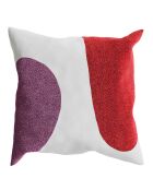 Coussin brodé, design moderne Lima multicolore - 45x45 cm