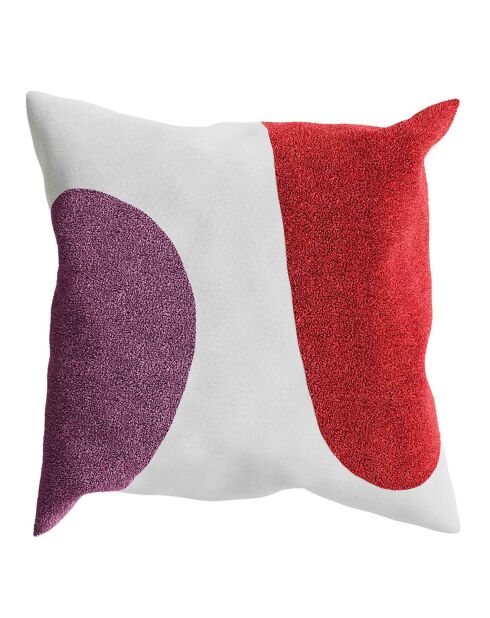 Coussin brodé, design moderne Lima multicolore - 45x45 cm