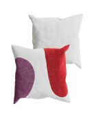 Coussin brodé, design moderne Lima multicolore - 45x45 cm