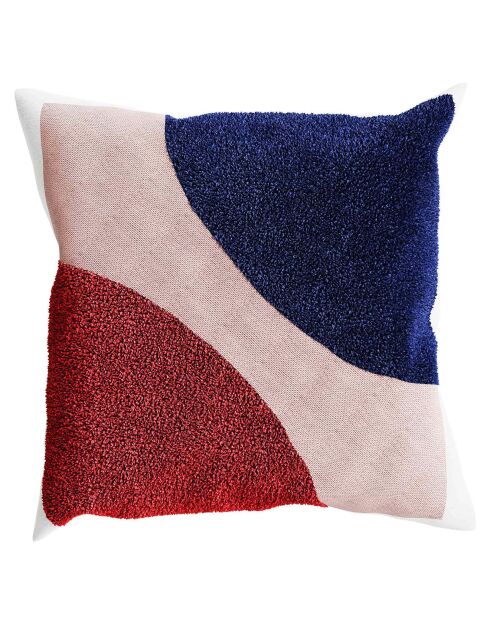 Coussin brodé design moderne Nairobi multicolore - 45x45 cm