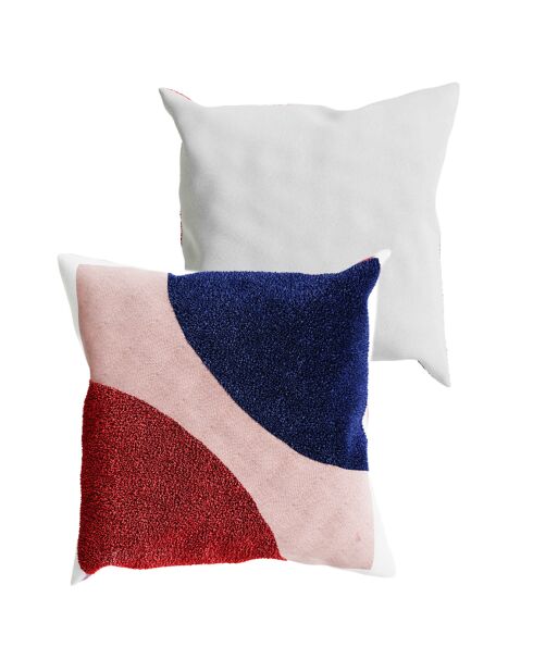 Coussin brodé design moderne Nairobi multicolore - 45x45 cm