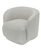 Fauteuil bouclette Victoria bouclé crème - 93x87x78 cm