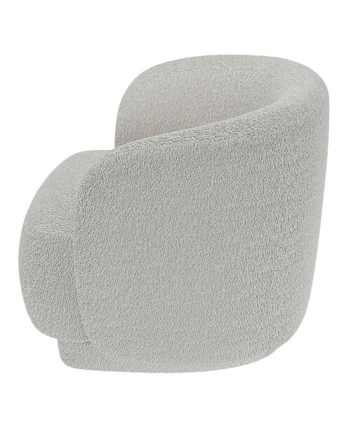 Fauteuil bouclette Victoria bouclé crème - 93x87x78 cm