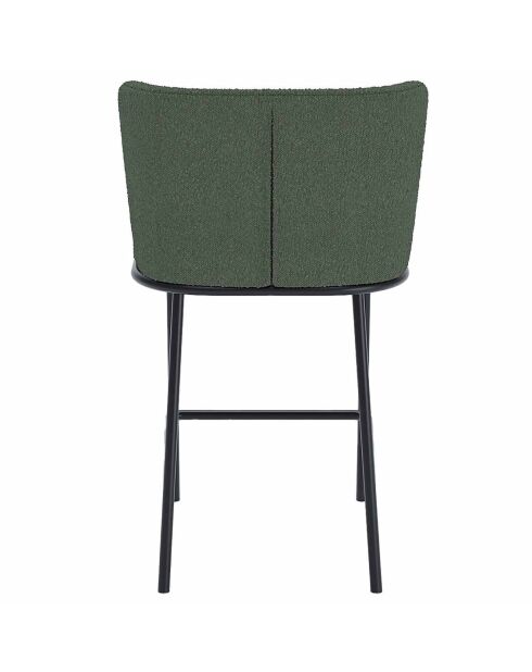 2 Tabourets de bar tissu bouclé César bouclé verts - 50.5x54.5x88 cm