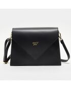 Schwarze Celia Schultertasche aus Leder - 24x19x8 cm