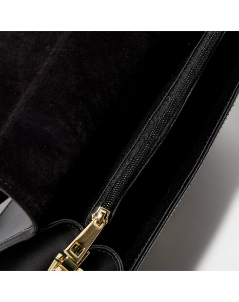 Schwarze Celia Schultertasche aus Leder - 24x19x8 cm