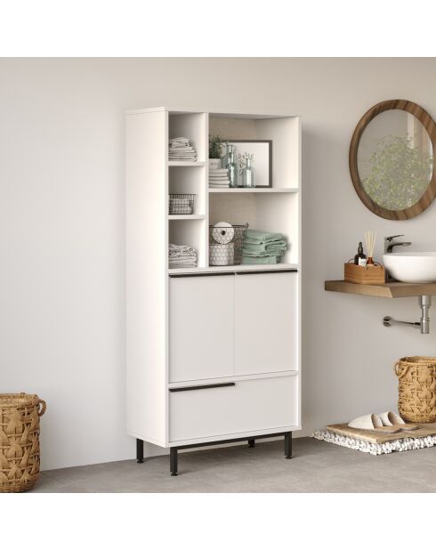 Armoire de salle de bains blanche - 74.8x161.6x35.5 cm