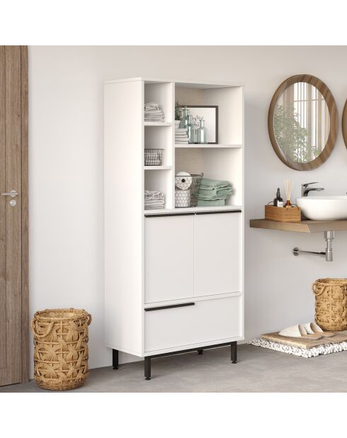 Armoire de salle de bains blanche - 74.8x161.6x35.5 cm