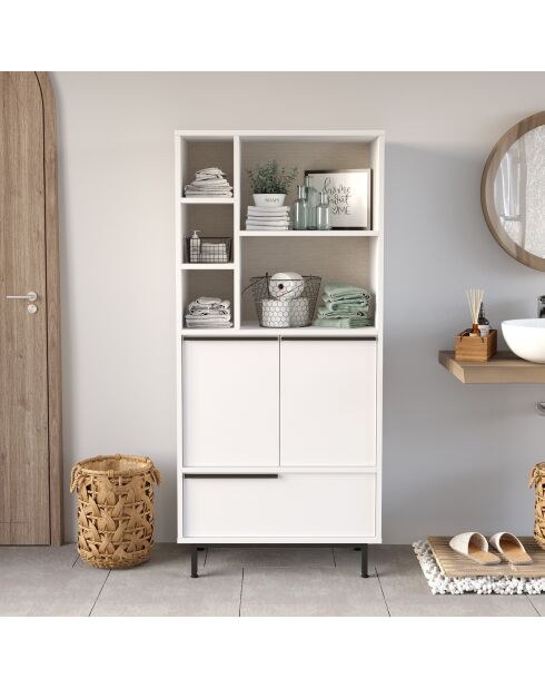 Armoire de salle de bains blanche - 74.8x161.6x35.5 cm