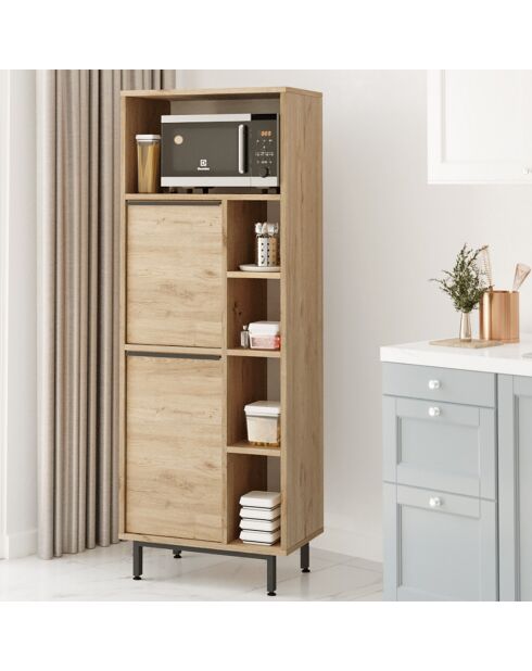 Armoire de salle de bains noyer - 74.8x161.6x35.5 cm