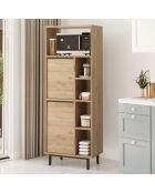 Armoire de salle de bains noyer - 74.8x161.6x35.5 cm