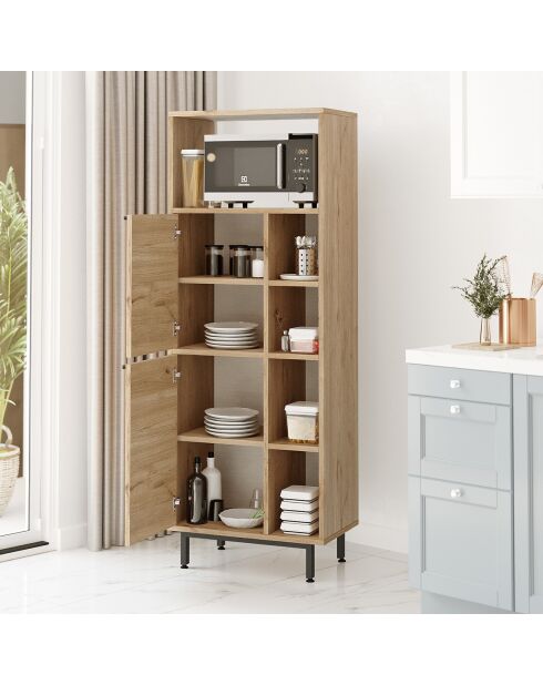 Armoire de salle de bains noyer - 74.8x161.6x35.5 cm