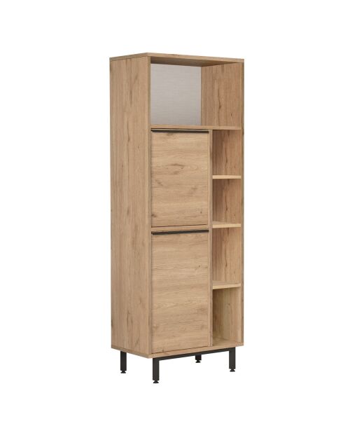 Armoire de salle de bains noyer - 74.8x161.6x35.5 cm