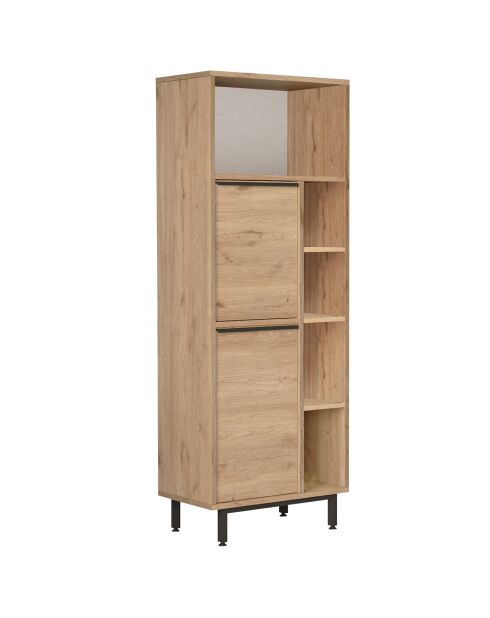 Armoire de salle de bains noyer -  74.8x161.6x35.5 cm
