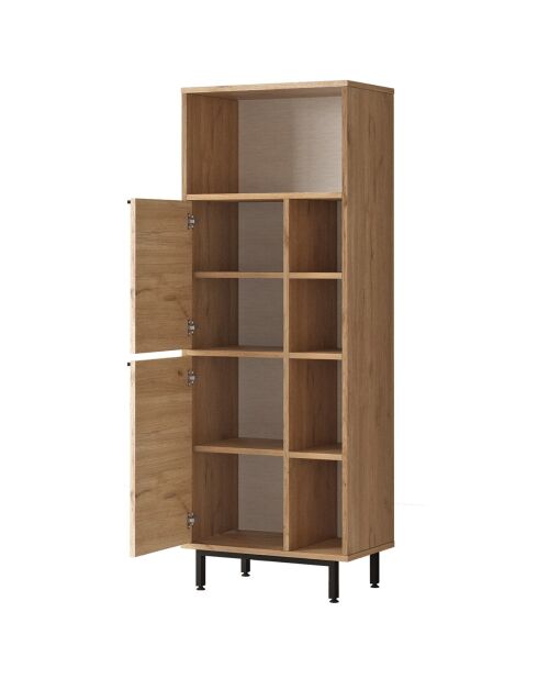 Armoire de salle de bains noyer -  74.8x161.6x35.5 cm