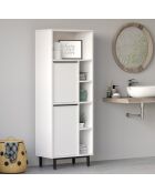 Armoire de salle de bains blanche -  74.8x161.6x35.5 cm