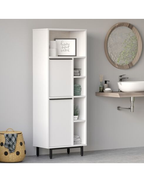 Witte badkamerkast - 74,8x161,6x35,5 cm