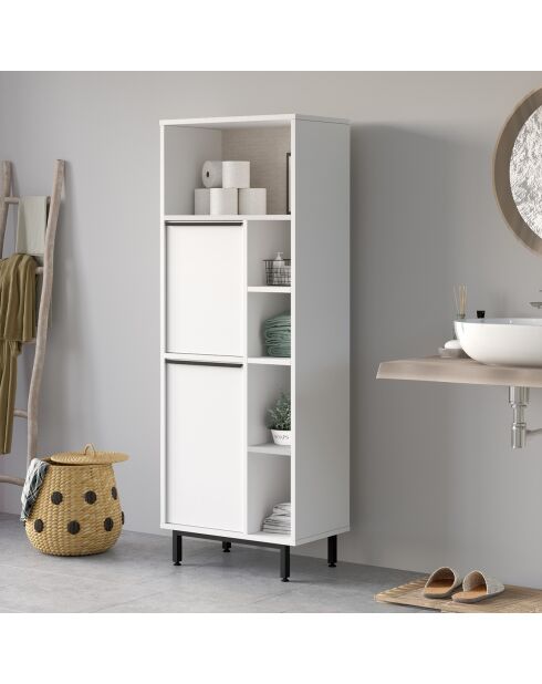 Witte badkamerkast - 74,8x161,6x35,5 cm