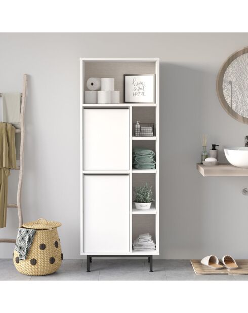 Armoire de salle de bains blanche -  74.8x161.6x35.5 cm