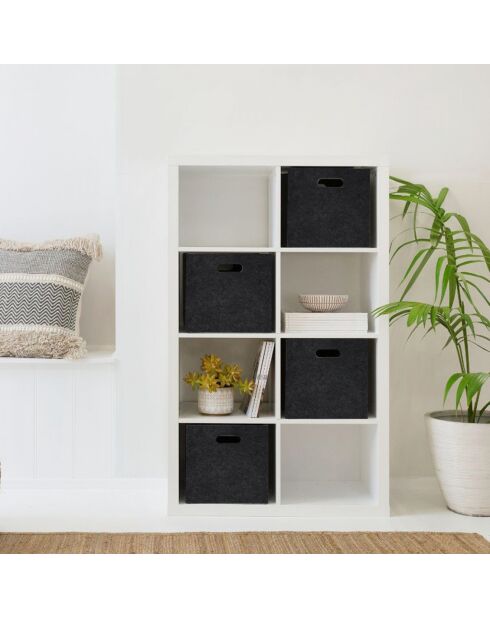 4 organisateurs noirs -  28x24x24 cm