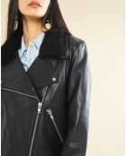 Blouson en Cuir Edna noir