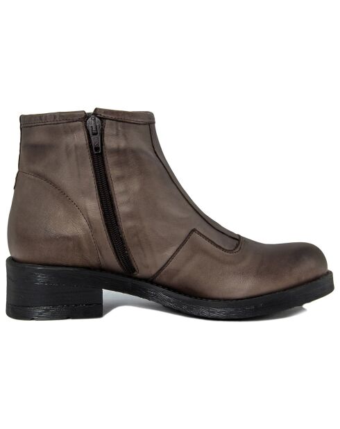 Boots en Cuir Lulu marron
