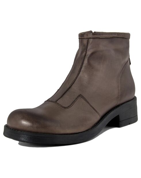 Boots en Cuir Lulu marron