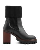 Bottines en Cuir Barbara noires - Talon 9 cm
