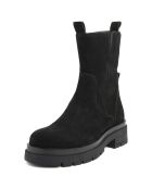 Boots en Velours de Cuir Elia noires - Talon 5 cm