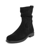 Boots en Velours de Cuir Carlota noires