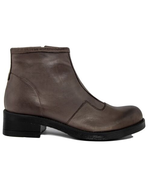 Boots en Cuir Lulu marron