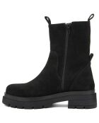 Boots en Velours de Cuir Elia noires - Talon 5 cm