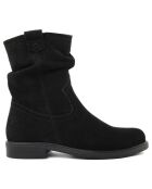 Boots en Velours de Cuir Carlota noires