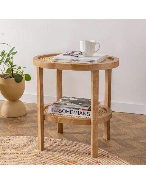 Table d'appoint Nala naturel - 51x55x36 cm