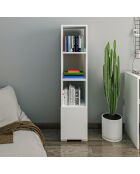Bibliothèque Kuzey blanc - 31x136x29.6 cm