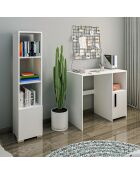 Bibliothèque Kuzey blanc - 31x136x29.6 cm