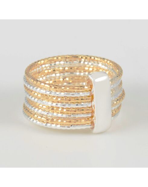 Bague Alcor en Argent  bicolore